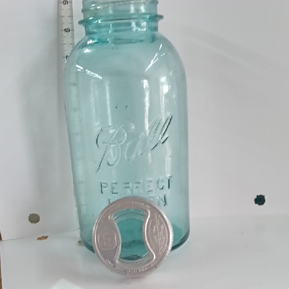 Aqua Glass Mason Jar